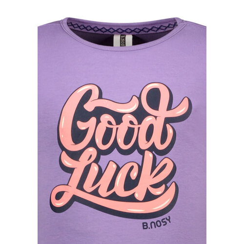 B.Nosy B.Nosy meisjes t-shirt Good Luck Lilac