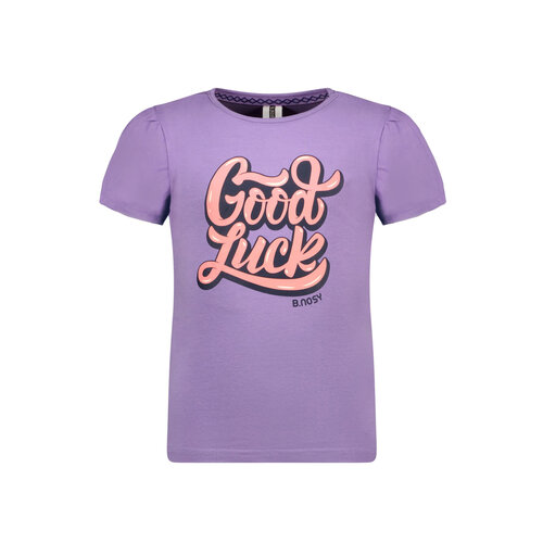 B.Nosy B.Nosy meisjes t-shirt Good Luck Lilac