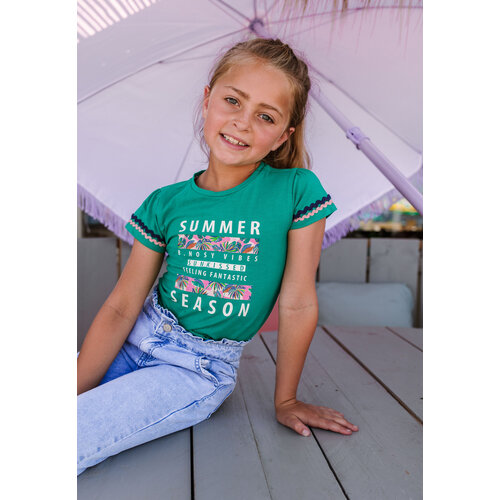 B.Nosy B.Nosy meisjes t-shirt Summer Season Basil Green