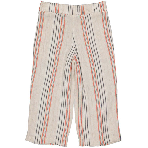 Quapi Levv meisjes lange broek Muriel aop Taupe Stripe