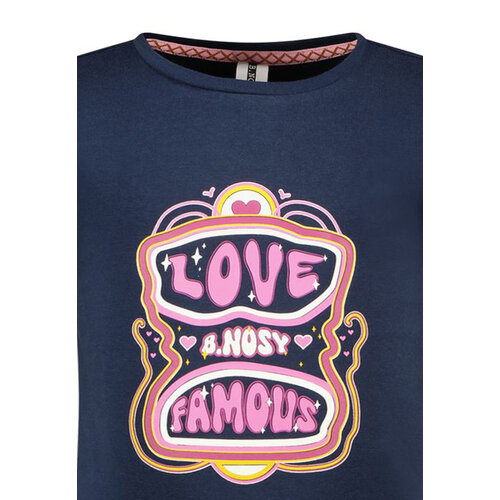 B.Nosy B.Nosy meisjes t-shirt Felice Navy