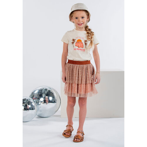 B.Nosy B.Nosy meisjes t-shirt Britt Ecru