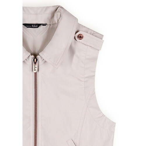 NoBell NoBell meiden gilet Fake Leather Bowie Pearled Ivory