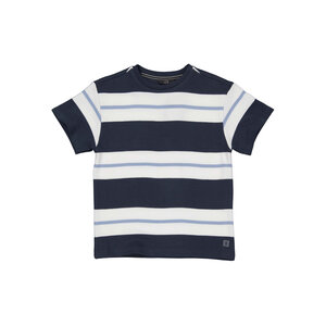 LEVV Levv jongens t-shirt oversized Kayden aop Blue Stripe