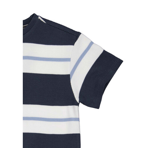 LEVV Levv jongens t-shirt oversized Kayden aop Blue Stripe