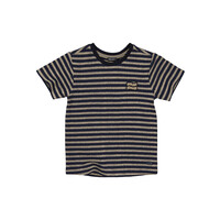 Quapi jongens t-shirt Bent aop Blue Stripe