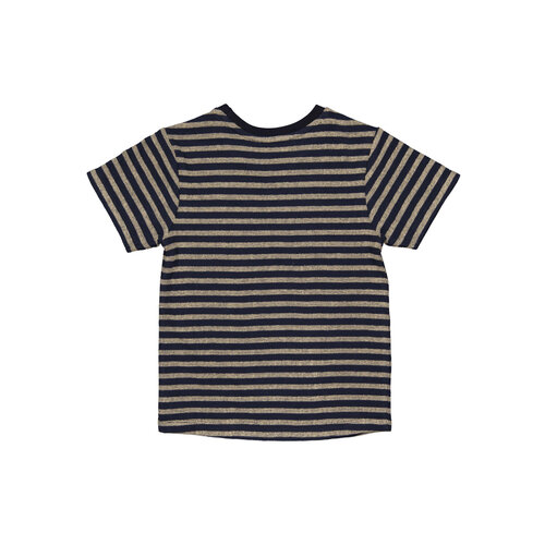 Quapi Quapi jongens t-shirt Bent aop Blue Stripe