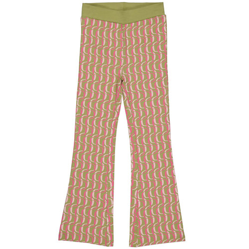 Quapi Quapi meisjes flared pants Bura aop Pink Stripe