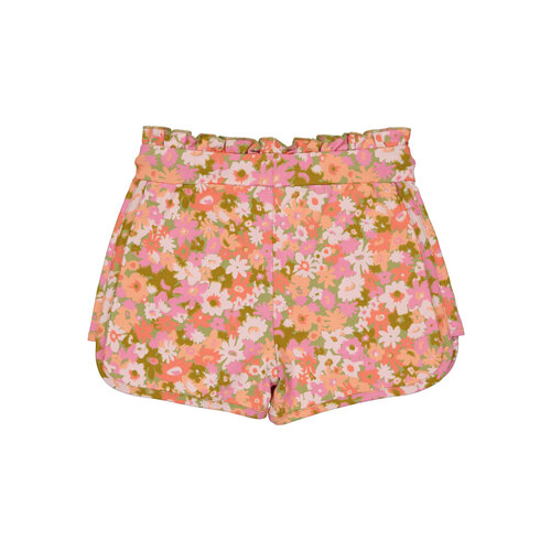 Quapi Quapi meisjes korte joggingbroek Brune aop Pink Flower