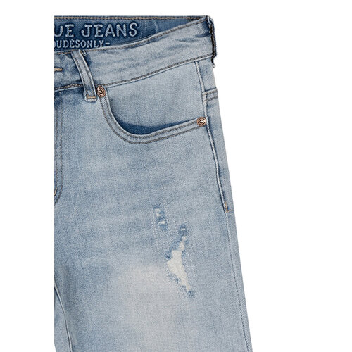 Indian Blue Indian Blue jongens korte jeans Andy Damaged Light Denim