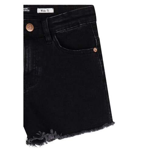 Indian Blue Indian Blue meiden korte jeans High Waist Black Denim