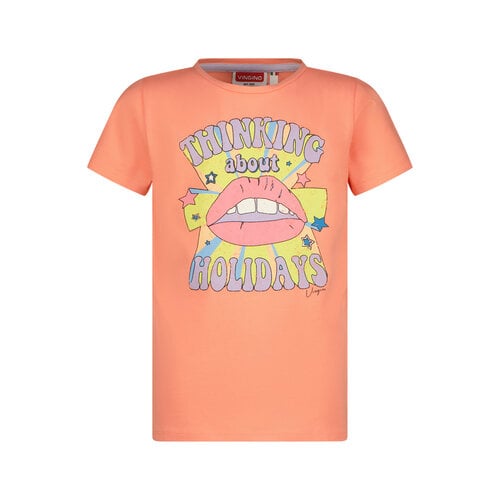 Vingino Vingino meiden t-shirt Harloua Peach Coral