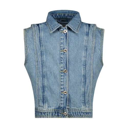 Vingino Vingino meiden gilet Taira Denim Light Vintage