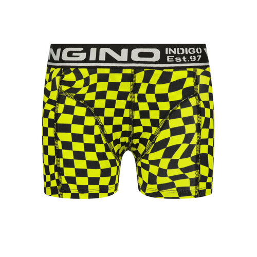 Vingino Vingino jongens ondergoed 3-pack boxers Check Neon Yellow