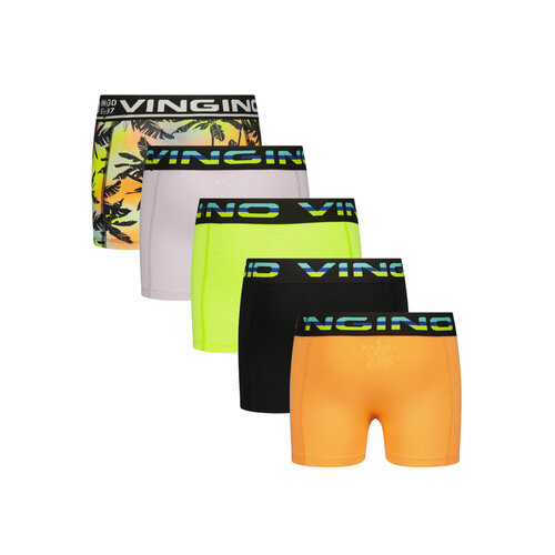 Vingino Vingino jongens ondergoed 5-pack boxers Palms Multicolor Orange