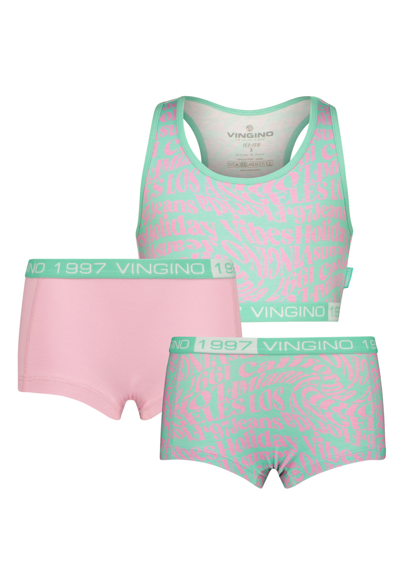 Vingino meiden ondergoed set Holiday Tropic Mint