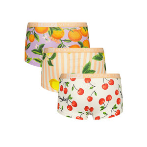 Vingino Vingino meiden ondergoed 3-pack boxers Fruit Sunset Coral