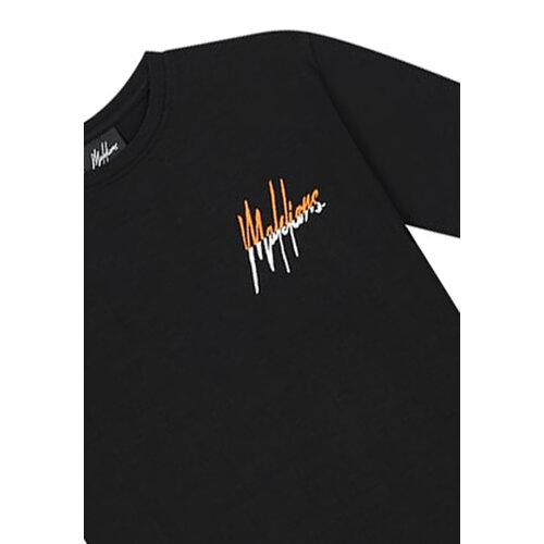 Malelions Malelions jongens t-shirt Split Black Orange