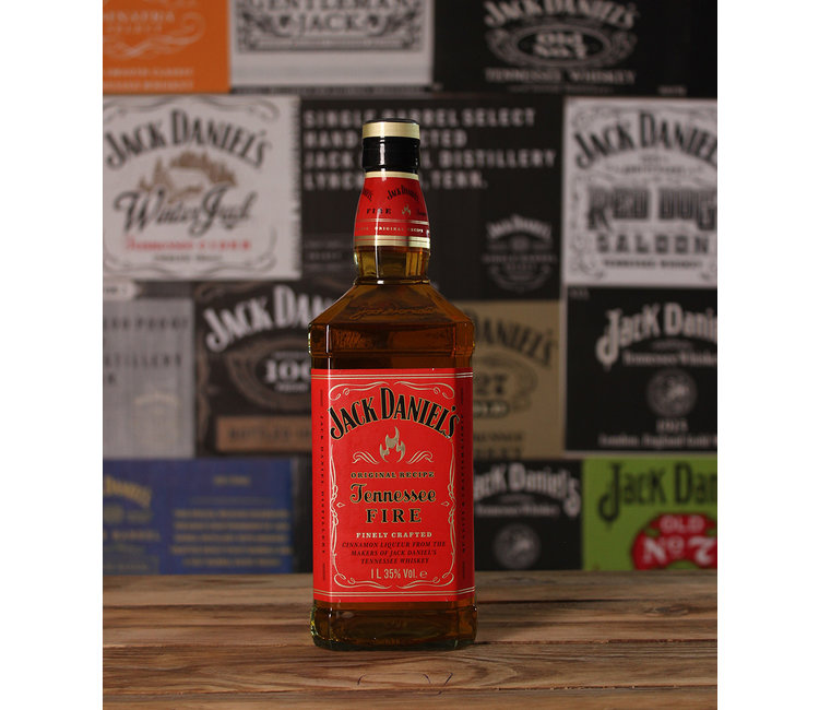 JACK DANIEL'S - Fire - 1000ml - UK - 1st Gen - Old Signature