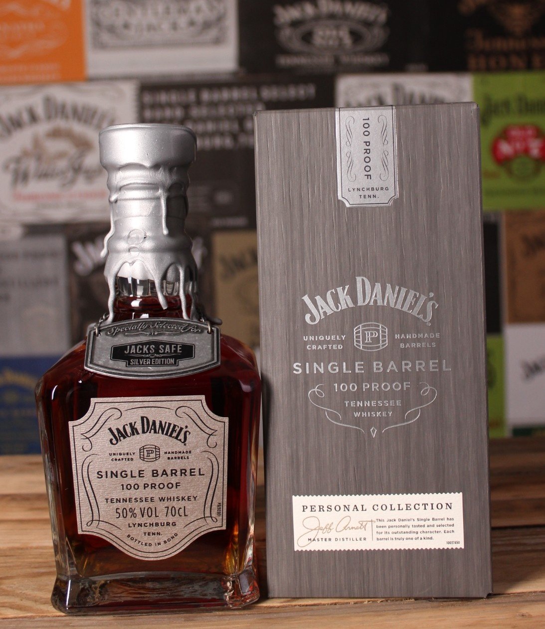 JACK DANIEL'S - Single Barrel - 100 Proof - Personal Collection - Jack's Safe - Silver Waxed Edition