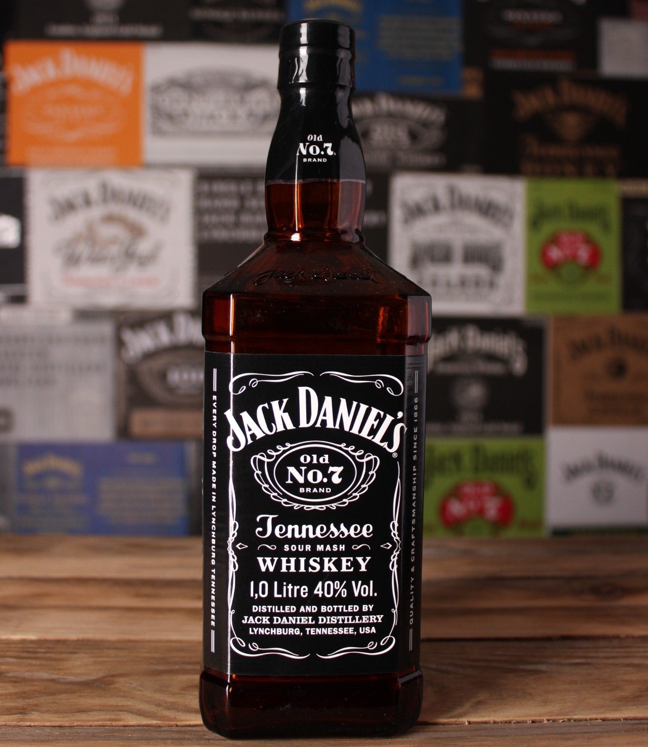 JACK DANIEL'S  - Display Bottles - Black Label - Evo - 1000ml - Europe - Glass