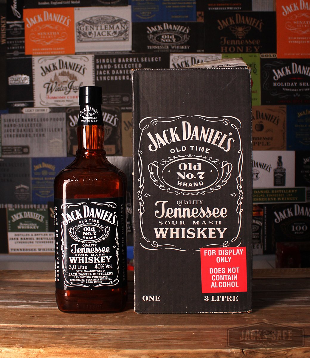 JACK DANIEL'S - Display Bottles - Black Label - Glossy seal - 3000ml - 40% - Box