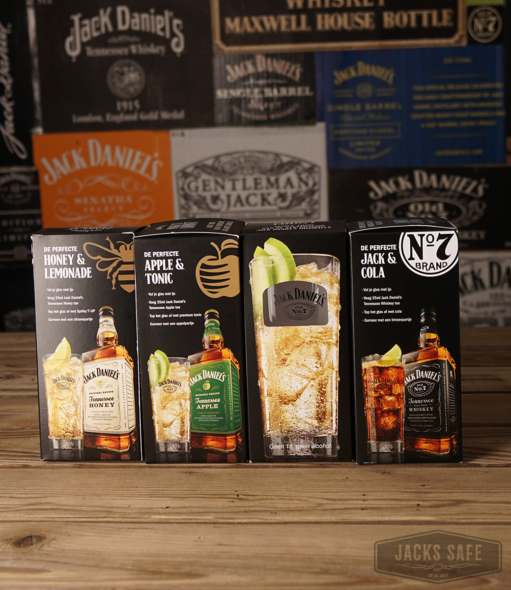 JACK DANIEL'S - Longdrink glass in full colour box - NEWEST VERSION