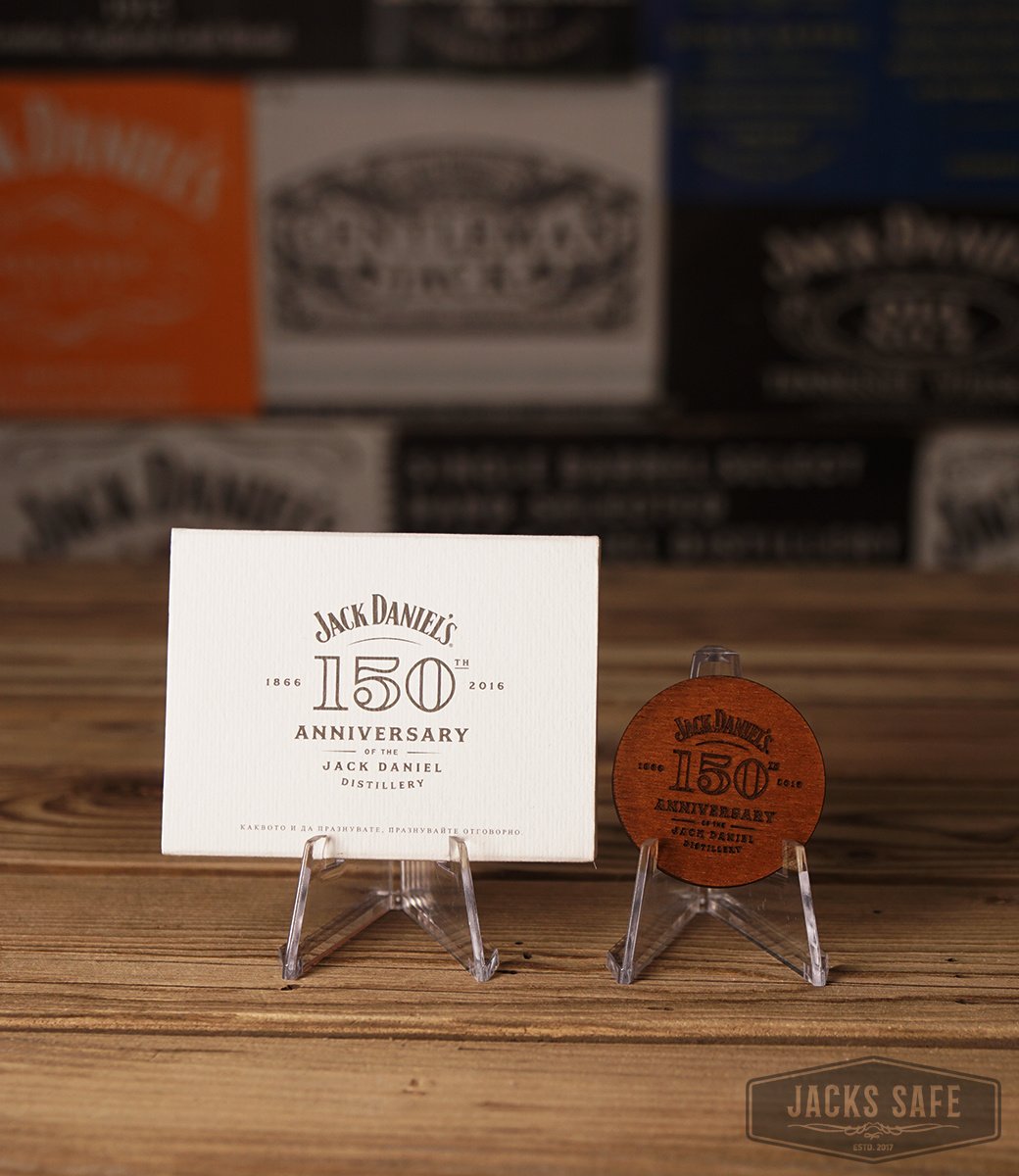 JACK DANIEL'S - Promo Items - 150th Anniversary - Button - Magnet - Barrelwood