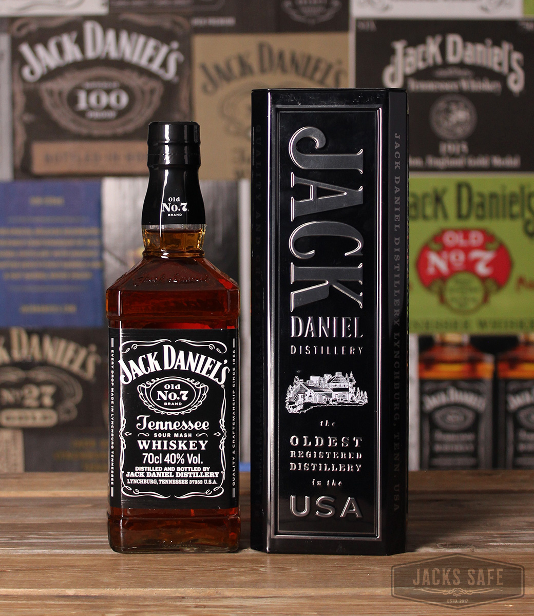 JACK DANIEL'S  - Black Label in BLACK tin - Evo - 700ml - FR - '14 - TIN ONLY