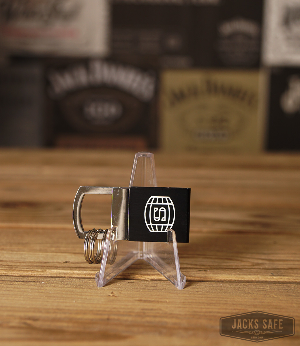 JACK DANIEL'S - Promo Items - Single Barrel - BRUSHED METAL KEYRING IN BOX