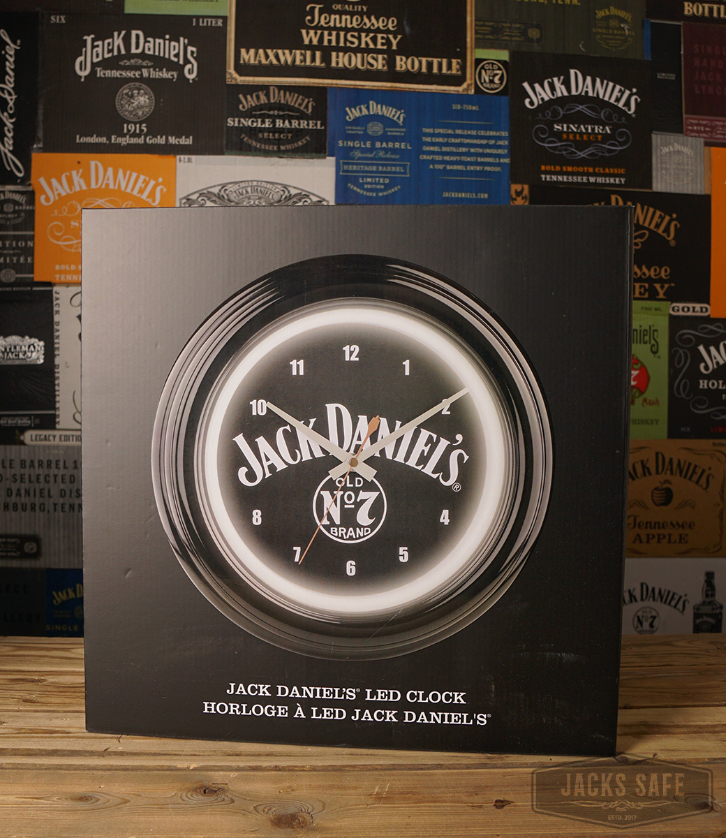 JACK DANIEL'S PROMO ITEMS NEON/LED CLOCK NEW 32 CM OFFICIAL