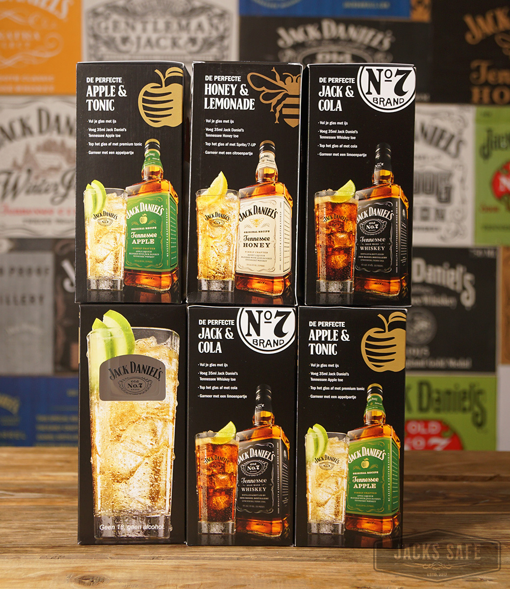 JACK DANIEL'S  - GLASS WORK - 6 X LONGDRINKGLASS - IN BOX SEPERATE - BULK PRICE