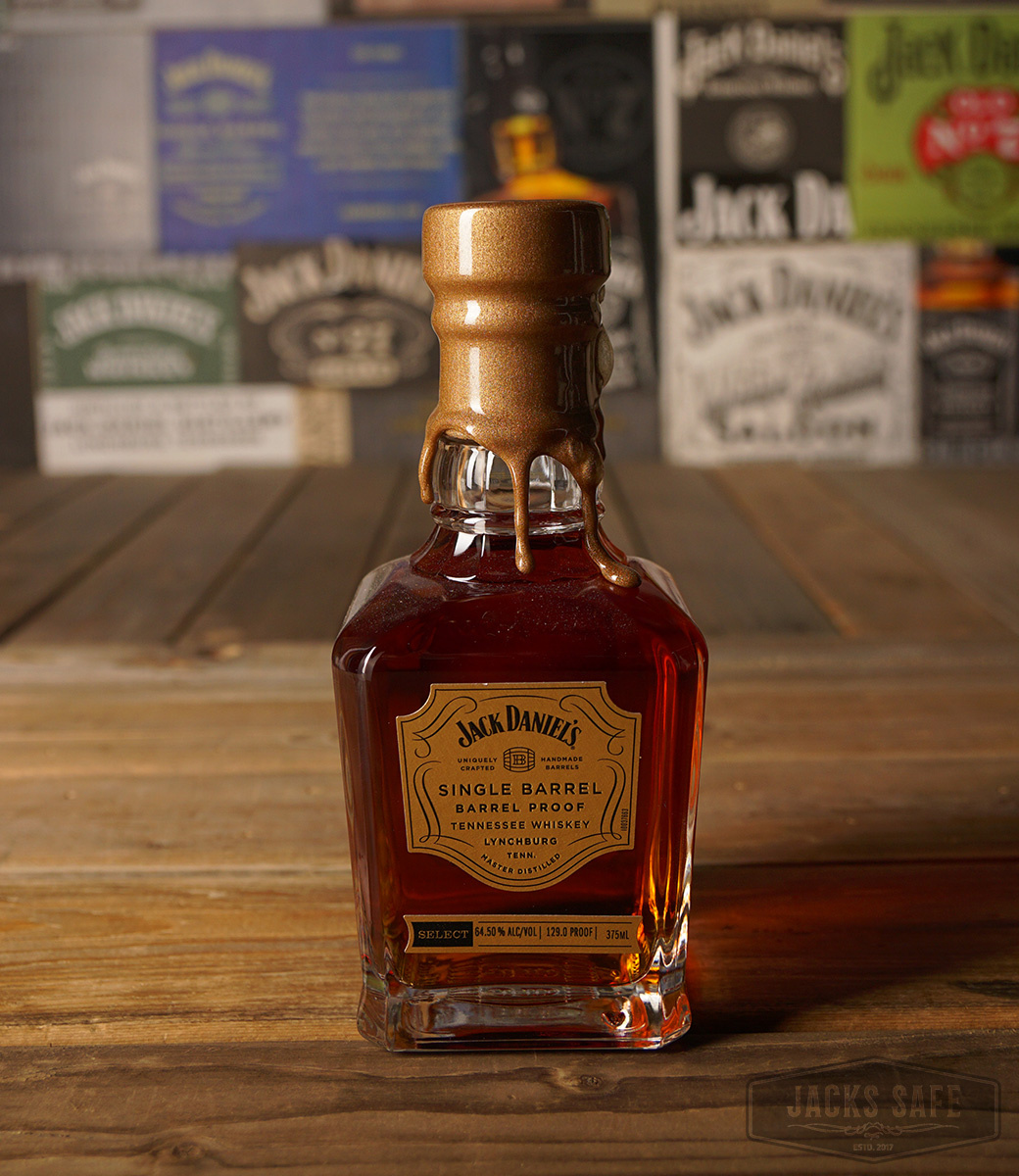 JACK DANIEL'S - Single Barrel - Barrel Proof - 375ml - GOLD DIPPED (CUSTOM) - 64,50%