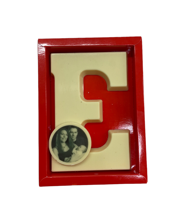 Schokoladenbuchstaben  mit foto