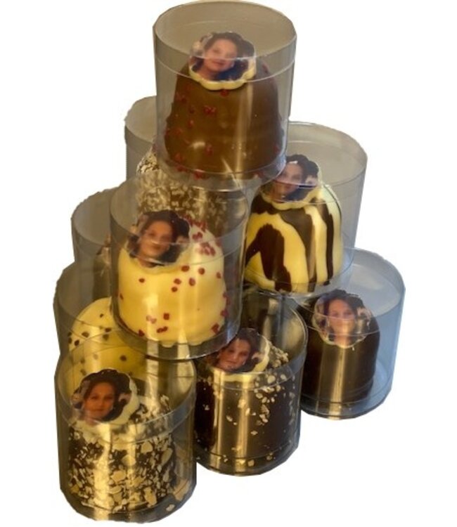 Schokoküsse einzeln verpackt mit Foto