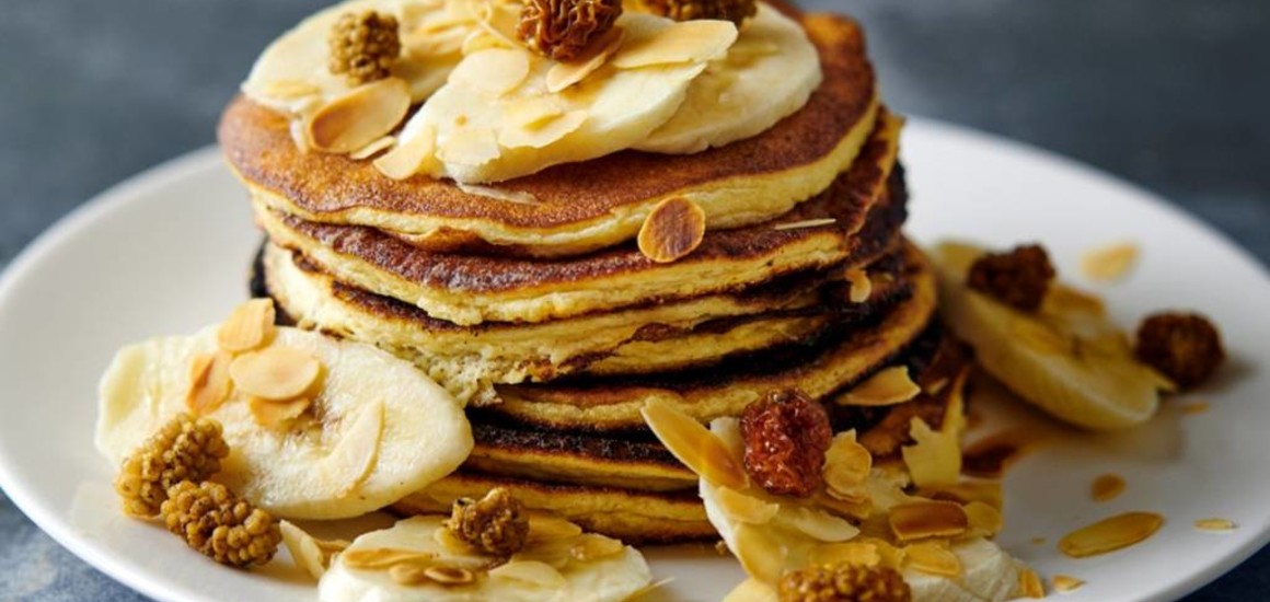 Pancakes de proteína y plátano