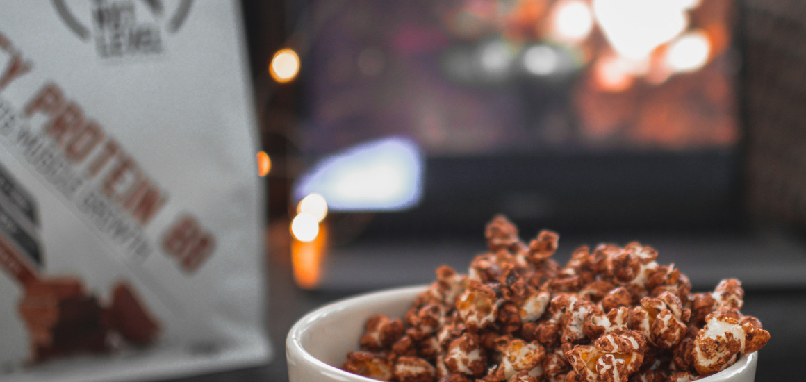 Palomitas de proteína y chocolate negro