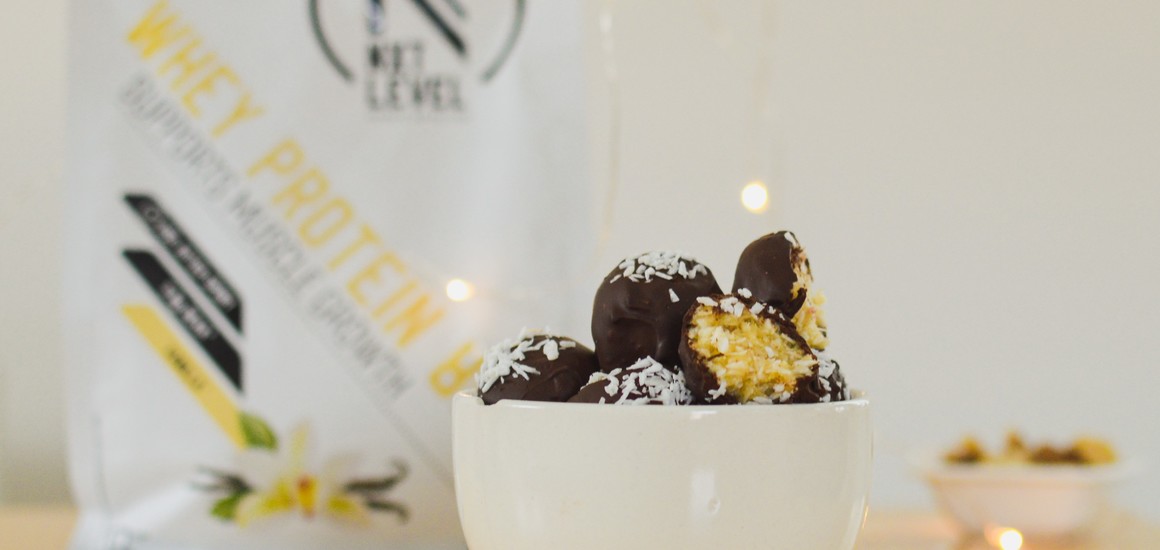 High Protein Vanilla Coconut Truffles
