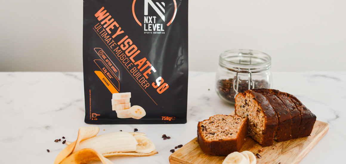 Pan de plátano rico en proteínas