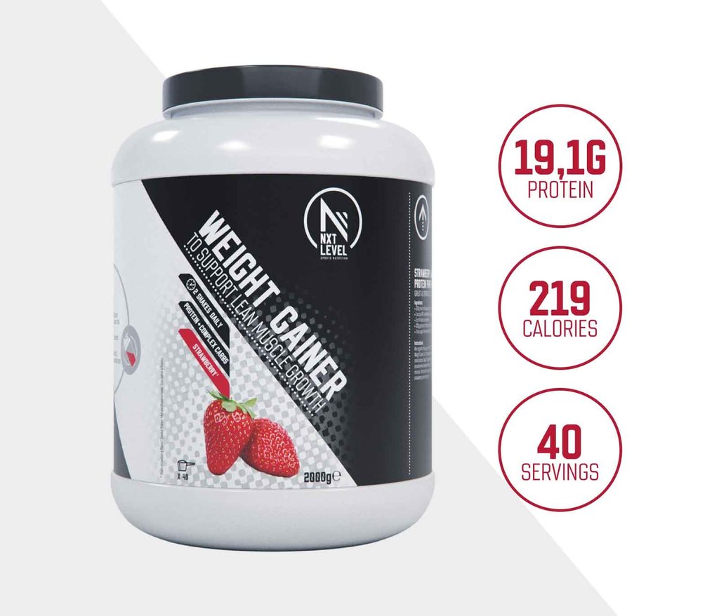 Weight Gainer - Fraise - 40 Shakes (2kg)