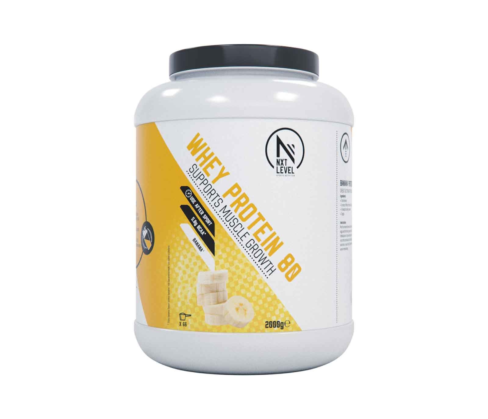 Whey Protein 80 - Banana - NXT Level Sports Nutrition