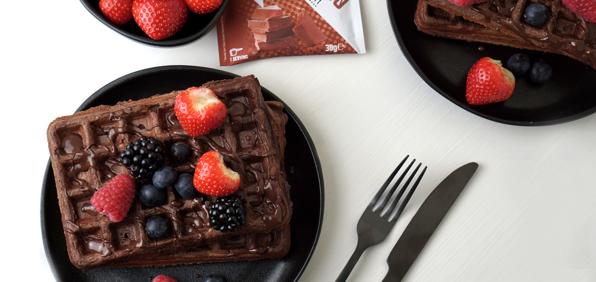High Protein Chocolate Waffles