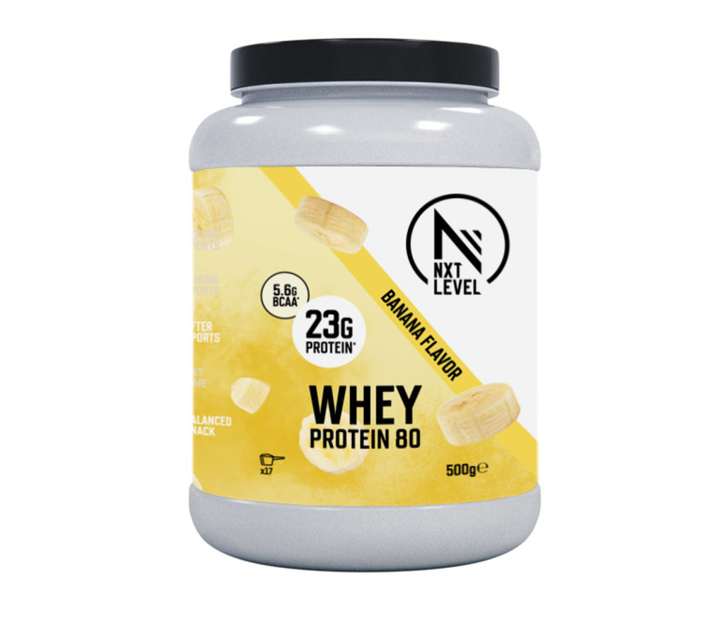 Whey Protein 80 - Plátano - 17 Sacudidas (500g)