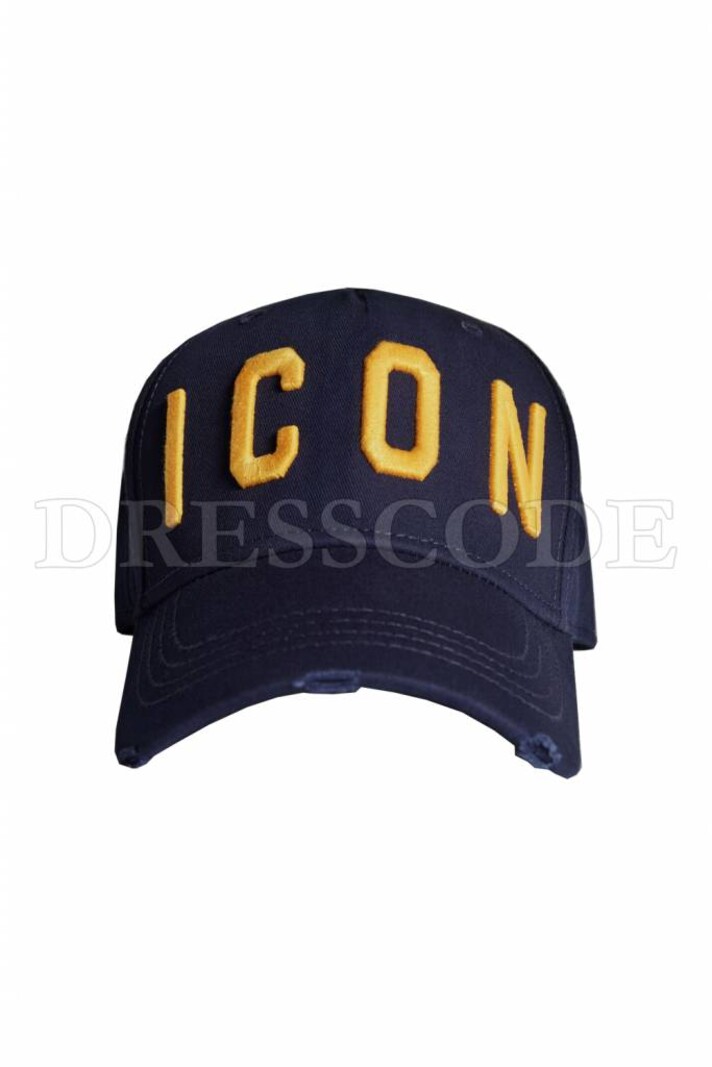 DSQUARED2 Dsquared2 blauwe pet met gele ICON