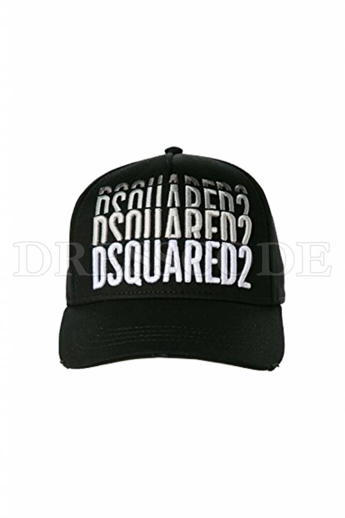 DSQUARED2 Dquared2 zwarte pet met triple Dsquared2 logo