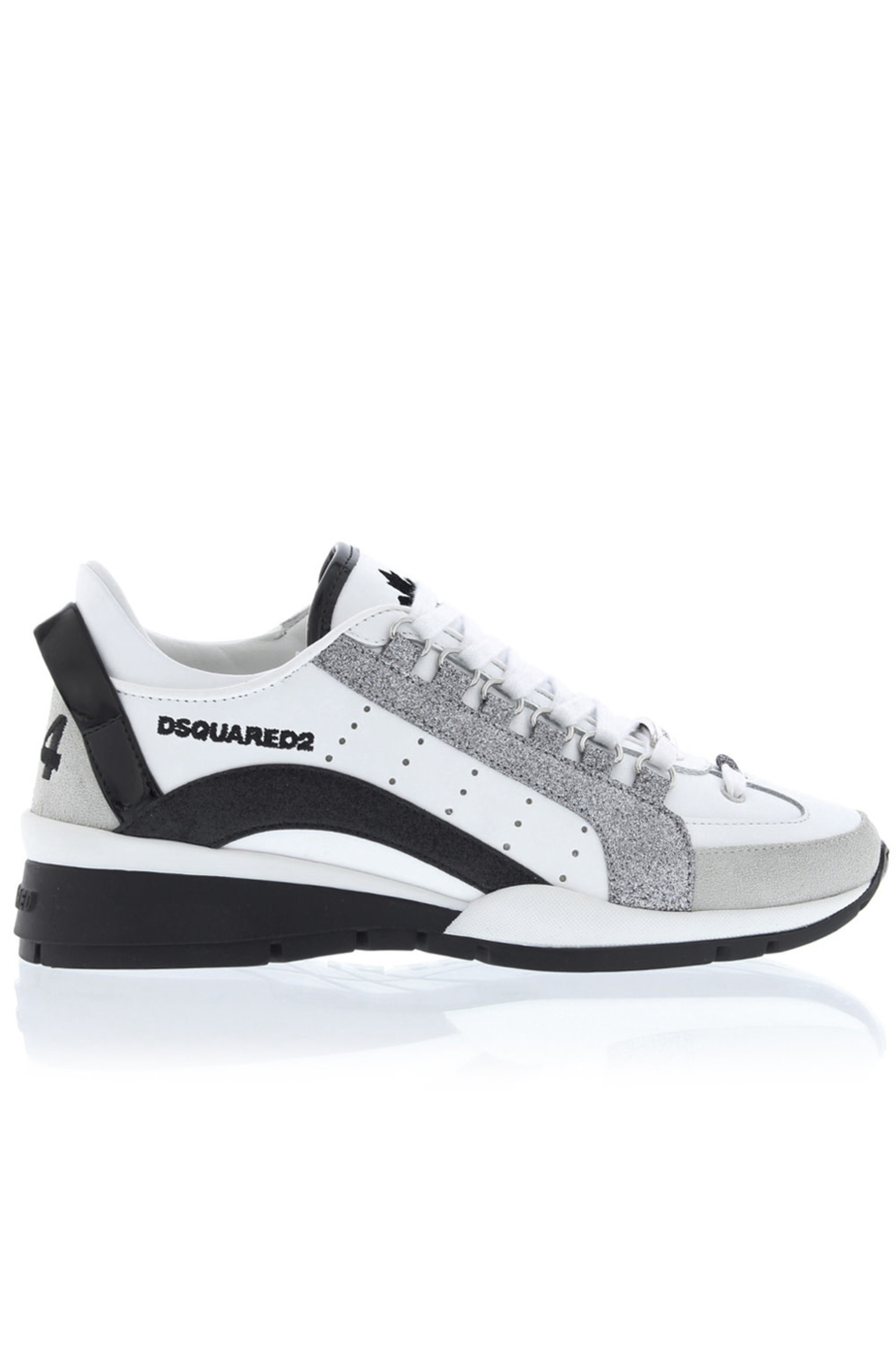 Dsquared2 551 glitter piping zwart met metallic - shoebaloo.nl/