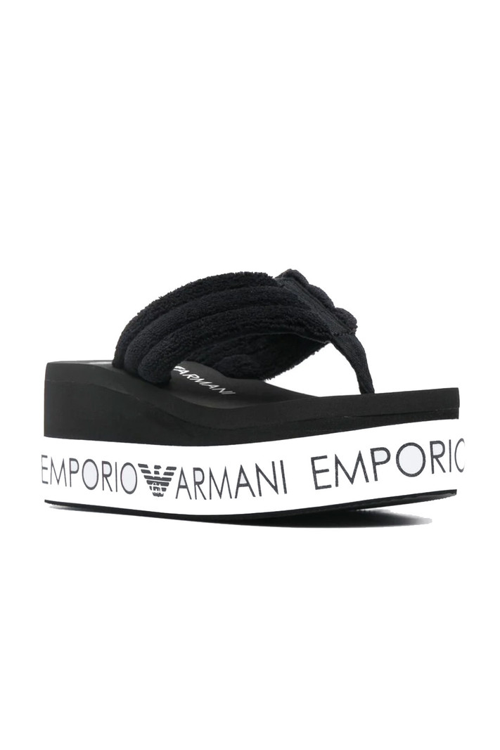EA7 Emporio Armani Emporio Armani EA7 slipper met hoge zool