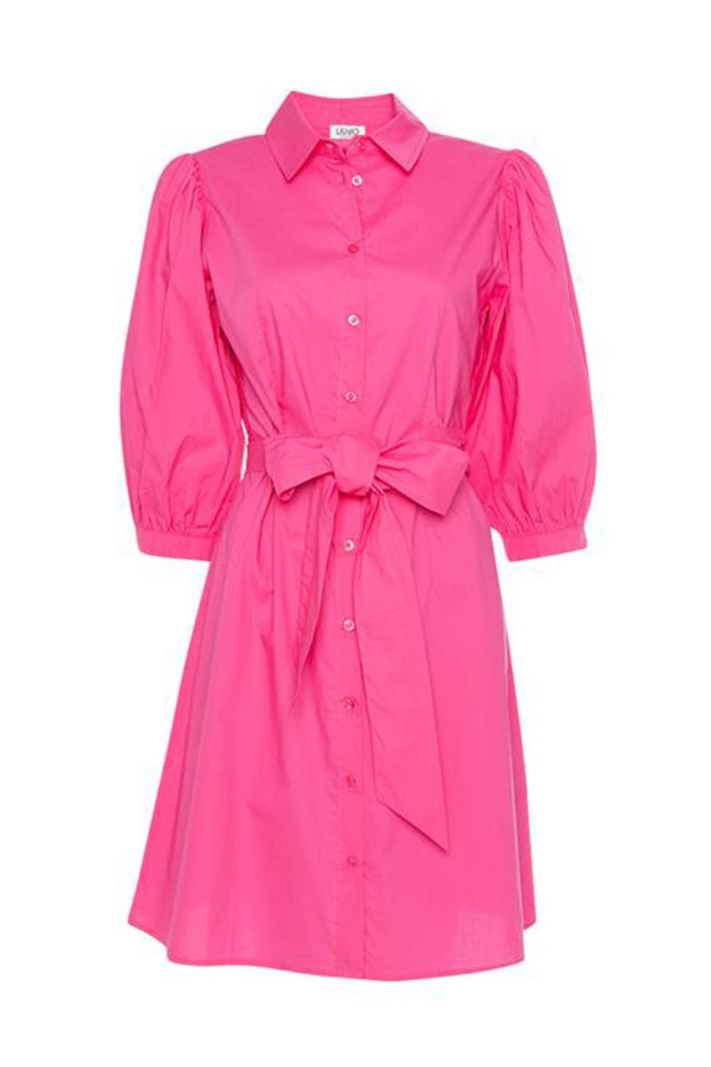 LIU JO Liu Jo roze jurk met pofmouwtjes