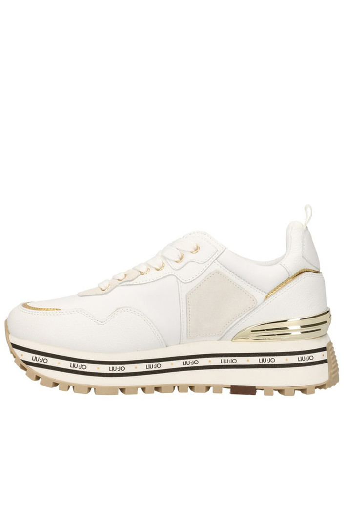Liu Jo Dames Lage sneakers Maxi Wonder 24 Beige - Schoenen.nl