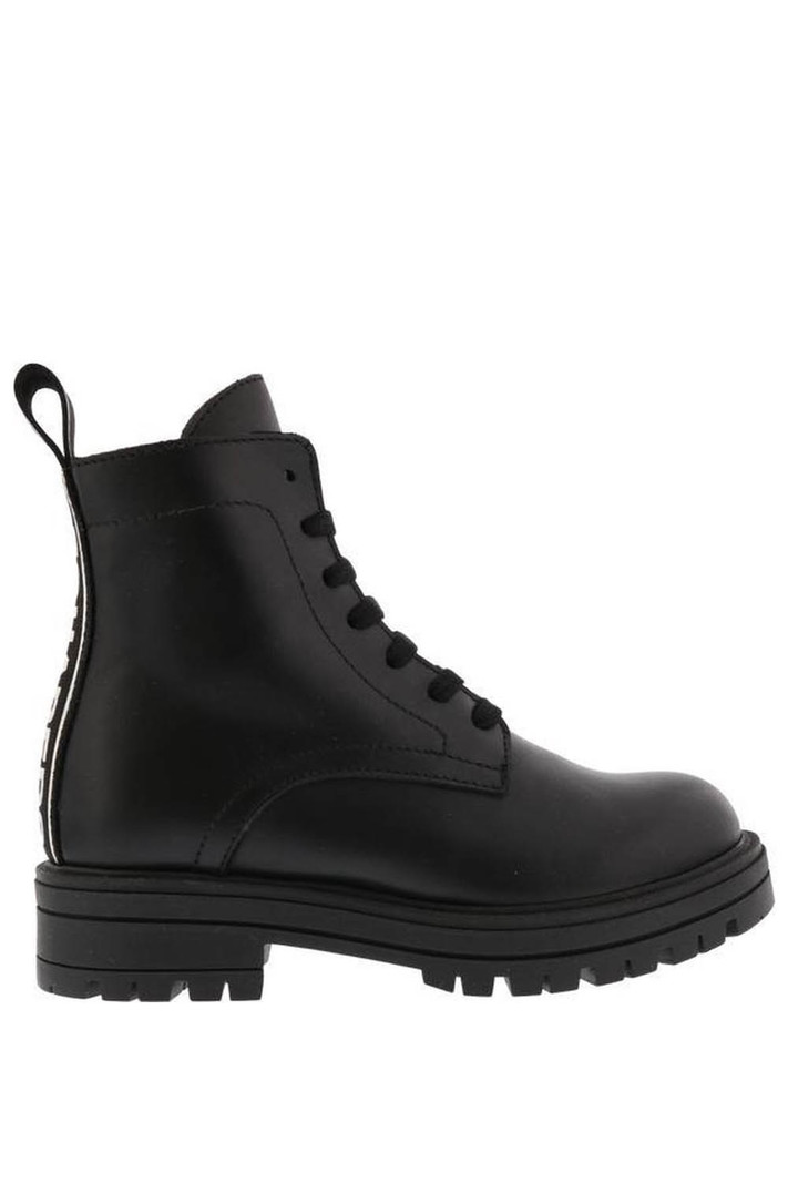 DSQUARED2 DSQUARED2 zwarte biker boots met logotape achterzijde